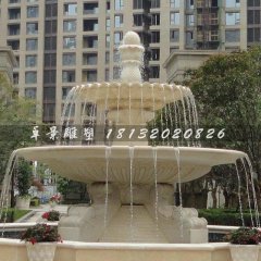 喷泉石雕，两层喷泉石雕