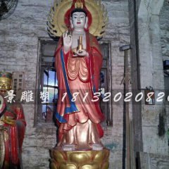 玻璃钢观音菩萨雕塑，玻璃钢彩绘观音菩萨雕塑