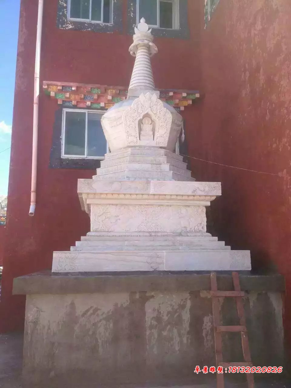 白塔石雕，汉白玉白塔石雕 (3)