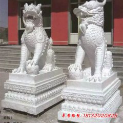 麒麟石雕，汉白玉麒麟