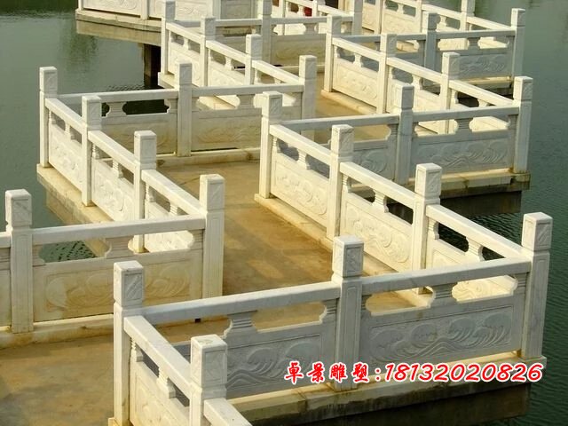 石栏杆石栏板，汉白玉石栏杆栏板 (5)