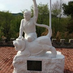 扼虎救父石雕，二十四孝石雕