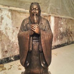 孔子铜雕，铸铜孔子雕塑，校园名人铜雕