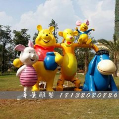 卡通玻璃钢雕塑，小熊玻璃钢雕塑