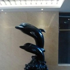 海豚铜雕，动物铜雕