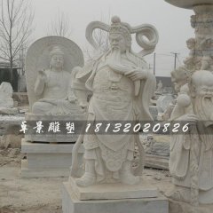 汉白玉关公雕塑
