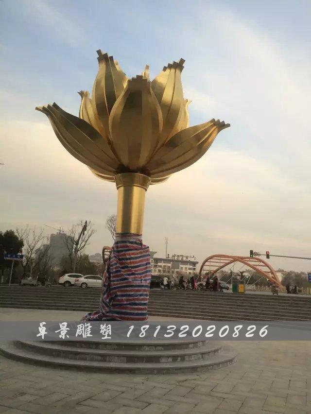 铜紫?；ǖ袼?，广场紫?；ㄍ?，广场花朵铜雕塑