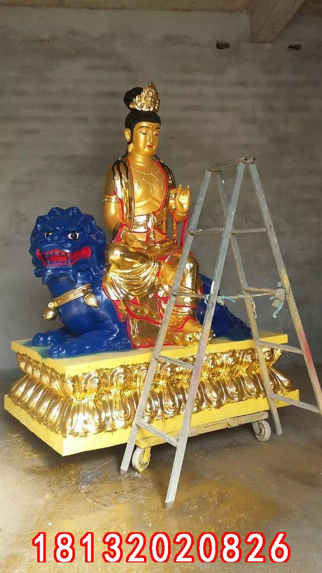 玻璃钢普贤菩萨雕塑，玻璃钢彩绘普贤菩萨雕塑