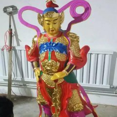 玻璃钢韦佗雕塑，玻璃钢韦佗护法雕塑