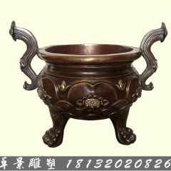 铜炉，铜荷花炉