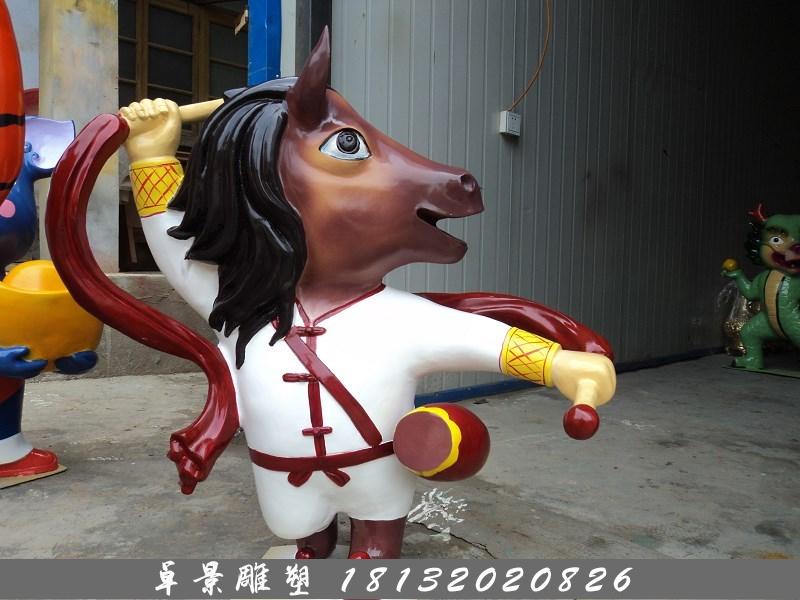 玻璃钢十二生肖雕塑，玻璃钢卡通十二生肖雕塑 (8)