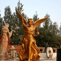 和平女神铜雕，铸铜和平女神雕塑