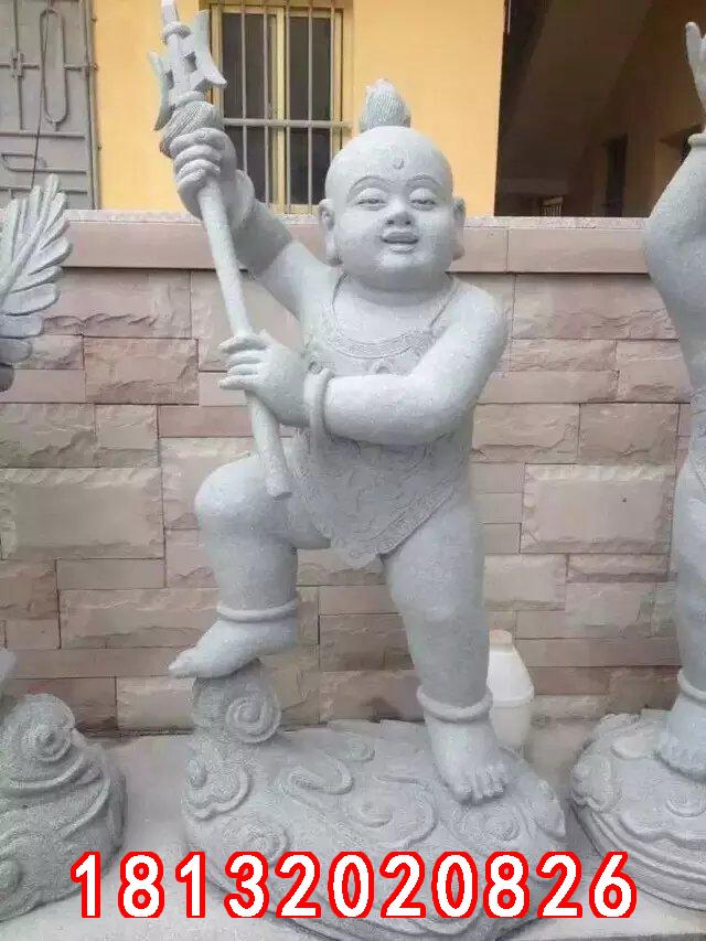小孩石雕，善财童子石雕 (3)