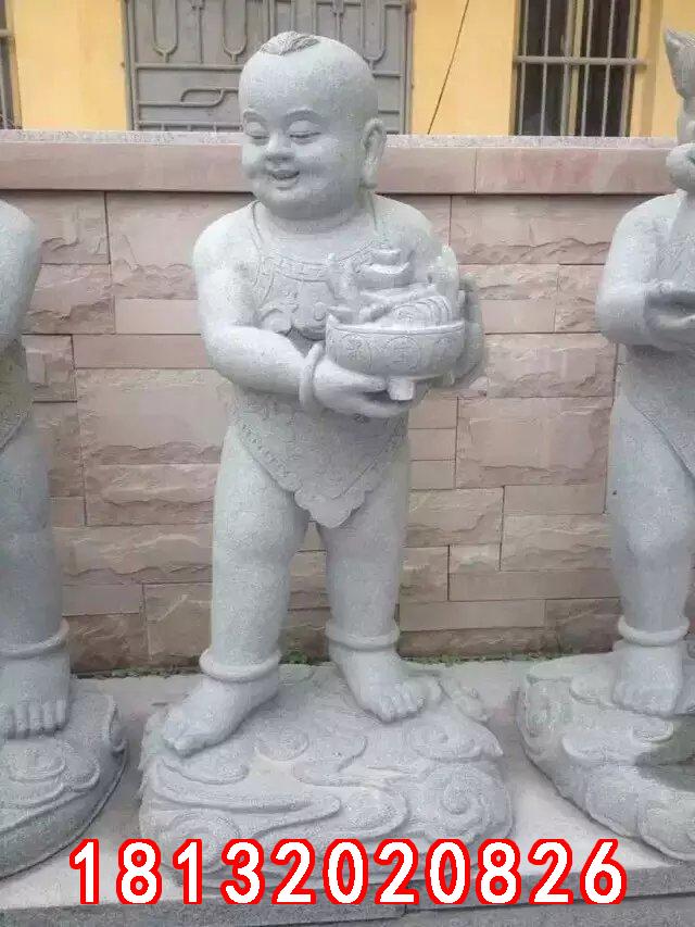 小孩石雕，善财童子石雕 (2)