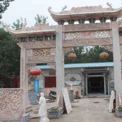 石雕牌楼，三门石牌楼