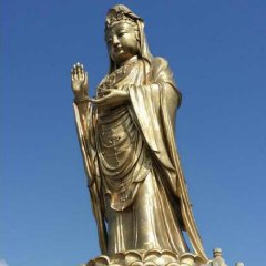 观音铜雕，南海观世音菩萨铜雕