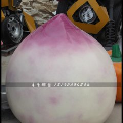 玻璃钢桃雕塑，玻璃钢水果雕塑