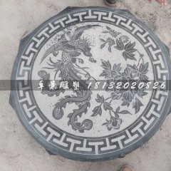 石头凤凰浮雕，石雕凤凰雕塑