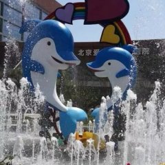 玻璃钢海豚雕塑，仿真海豚雕塑