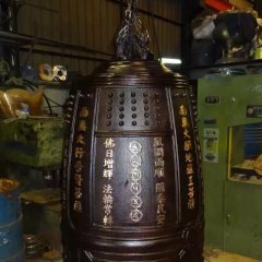 铜钟雕塑，寺庙铜钟雕塑