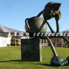 外星人雕塑，铸铜外星人雕塑