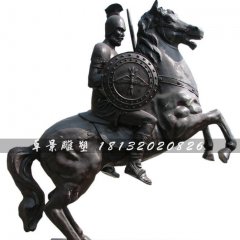 西方古典战士铜雕，广场古典人物雕塑