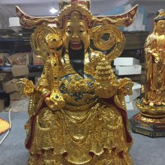 财神铜雕，铸铜财神雕塑