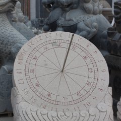 石头日晷，石雕日晷雕刻