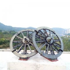 车轮铜雕，公园景观铜雕