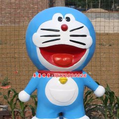 玻璃钢机器猫雕塑，玻璃钢卡通雕塑