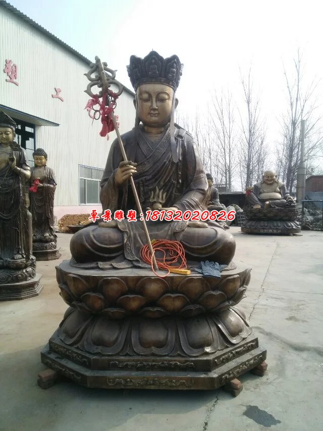地藏王菩萨铜雕，铸铜地藏王雕塑