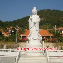 大型立式观音，石雕观音菩萨