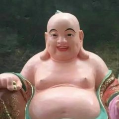 玻璃钢彩绘佛像，玻璃钢弥勒佛