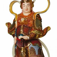 玻璃钢韦陀雕塑，玻璃人物雕塑