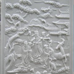 汉白玉石浮雕，人物石浮雕