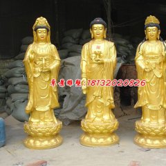 西方三圣铜雕，铸铜三圣铜雕