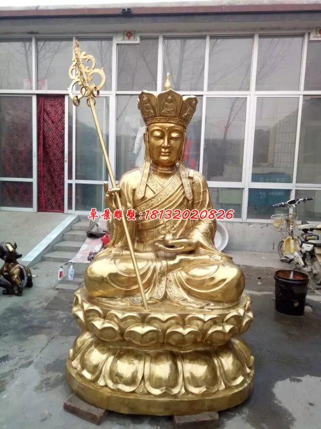 地藏王菩萨铜雕，铸铜地藏王菩萨雕塑 (2)