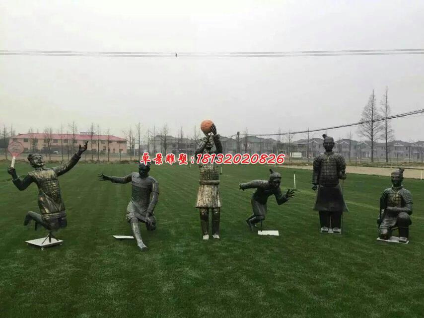 玻璃钢兵马俑雕塑，玻璃钢仿铜人物雕塑 (3)