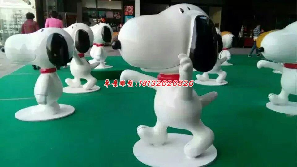 玻璃钢史努比雕塑，玻璃钢卡通雕塑