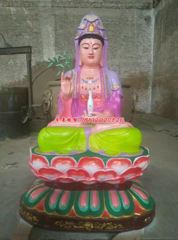 观世音菩萨雕塑，玻璃钢观音雕塑