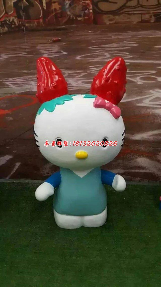 玻璃钢hello kitty雕塑，卡通玻璃钢雕塑 (10)