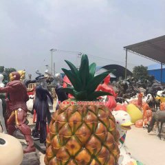 玻璃钢公园雕塑，玻璃钢仿真大菠萝