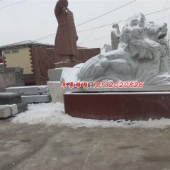 石雕狮子，大理石西洋狮雕塑