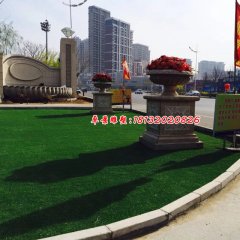 花盆雕塑，公园花盆石雕