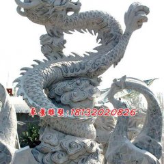 石雕龙雕塑，大理石龙雕塑