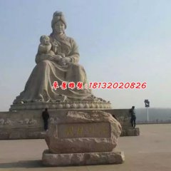 黄河母亲石雕，广场人物雕塑