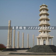 石塔，汉白玉石塔雕塑