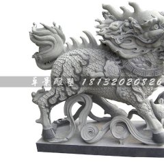 麒麟石雕，招财麒麟石雕