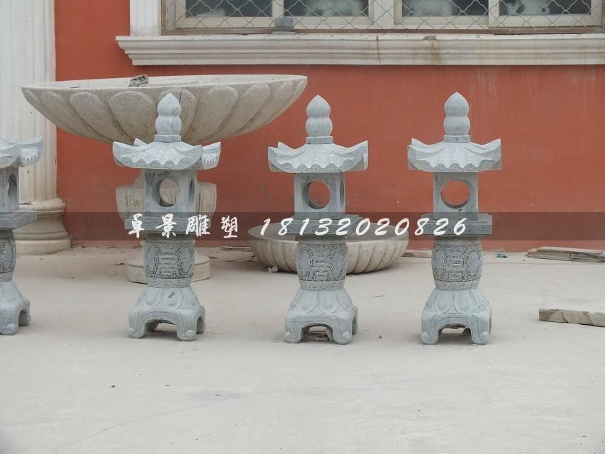 石灯，青石石灯雕塑