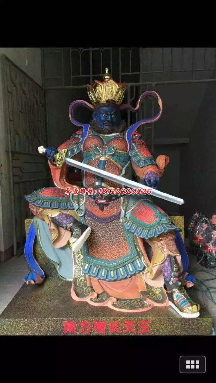 玻璃钢四大天王雕塑，玻璃钢彩绘神仙雕塑 (1)